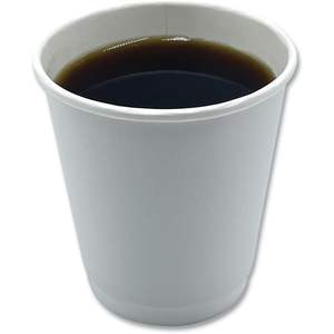 Boardwalk 10 Oz. Gobelets en papier jetables à double paroi ondulée, gobelets blancs pour café et sushi, 25 par paquet - Product Image 2