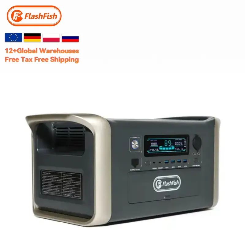 Générateur solaire Flashfish 1800 W 1800 Watt lifepo4 UPS batterie de charge Stations électriques portables professionnelles pour la maison