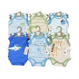 Conjunto de Ropa de Verano para Bebé Recién Nacido Newbaby Wellknown C20XL (0-9 meses), Mono de Algodón sin Mangas con Cierre de Botones, 3 Piezas - Product Image 2