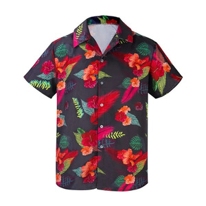 Camicia Hawaiana Estiva Antirughe con Stampa 3D, Maniche Corte e Bottoni, per Uomo, Ideale per Spiaggia e Vacanze - Product Image 3