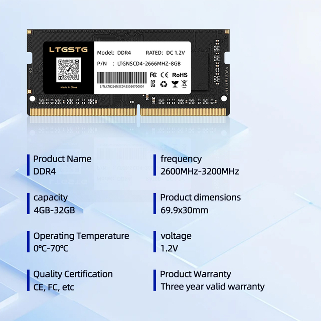 Lanbo Flourishing DDR4 RAM 4GB 2666MHz 1.2V SODIMM ECC for Desktop High Compatibility Low Power Stock DDR