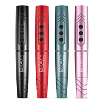 Appareil de maquillage permanent sans fil à double batterie Stylo de tatouage rotatif électrique pour machine PMU pour sourcils et lèvres en acier inoxydable