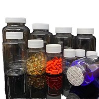 Emballage en plastique HDPE pour compléments alimentaires, contenants pour capsules, bouteilles pour chewing-gum avec bouchon à ouverture facile, 60 ml, 70 ml, 100 ml, 150 ml, 250 ml, 350 ml