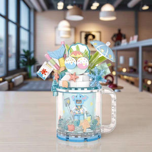 LOZ 214 piezas <span class=keywords><strong>Mini</strong></span> bloques de construcción juguete de construcción de plástico educativo con diseño de jugo de batido de bebida fría de verano - Product Image 5