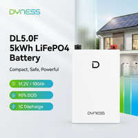 Baterai Lithium Dyness DL5.0F 51.2V 100AH 5kwh 8000cycle 50pcs Paralel untuk Sistem Energi Rumah Bateria De Litio De 51.2v 100ah