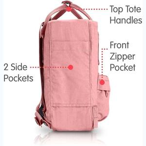 Sac à dos pour ordinateur portable rose simple, décontracté, sportif, imperméable, en nylon, avec logo personnalisé de la marque - Product Image 2