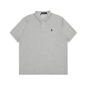Camiseta de Manga Corta de Algodón Puro Transpirable de Alta Calidad con Cuello de Solapa Holgado para Hombre y Mujer - Product Image 1