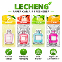 Désodorisant suspendu en papier de coton longue durée à faible MOQ, parfum naturel, pour voiture ou maison, avec logo personnalisé