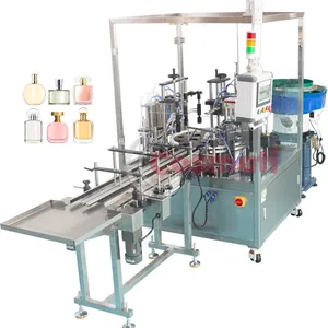 COSMATI full automation liquid perfume pump filling and capping machine line rotary perfume filling equipment