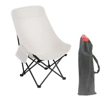 Chaise pliante d'extérieur à dossier haut, chaise lune portable, chaise inclinable pour camping, pique-nique, plage, mobilier d'extérieur