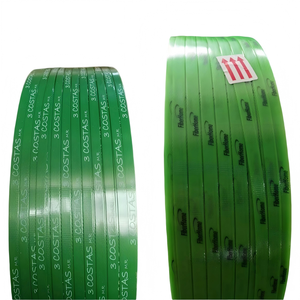 สายรัดพลาสติก PET สีเขียว ลายนูน เกรดเครื่องจักร วัสดุบริสุทธิ์ 100% ขนาด 16 มม. แบบม้วน - Product Image 1