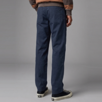 Pantalon de travail pour homme coupe droite, en toile de coton, avec double empiècement aux genoux, style peintre, taille boutonnée, streetwear, logo personnalisé