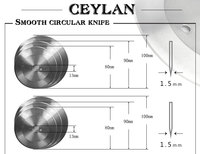 Machine à découper le shawarma de 80 mm, couteau à découper le kebab, lame circulaire lisse pour Ceylan Devran Heran Seymen