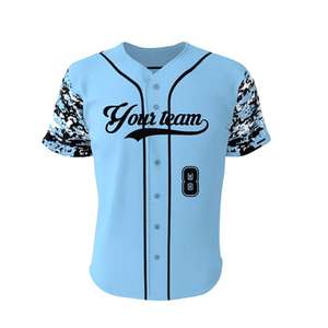 Camisas de manga corta con número de Club personalizado para hombre al por mayor, camiseta de béisbol americana con logotipo del equipo, estilo bordado - Product Image 1