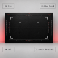 Écran LCD professionnel de 65 pouces avec bordure de 0,88 mm, panneau IPS 4K UHD, luminosité de 700 cd/m², compatible avec les systèmes CMS tiers, vidéo