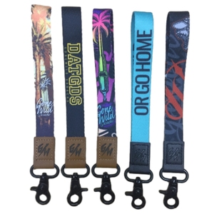 Beliebte benutzer definierte Wrist let PU Leder Schlüssel bund <span class=keywords><strong>Lanyard</strong></span> mit geprägtem Logo Premium-Qualität Schlüssel anhänger Halter Hand Handgelenk <span class=keywords><strong>Lanyard</strong></span> - Product Image 1