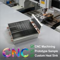Radiateur à ailettes en aluminium usiné CNC avec tube thermique en cuivre dense de 6 mm haute performance pour le refroidissement des semi-conducteurs