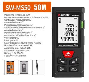 Medidor de Distancia Láser Profesional HEDAO, Telémetro Digital, Cinta Métrica, Clasificación IP67, Cálculo de Área y Volumen, Hecho en China - Product Image 6