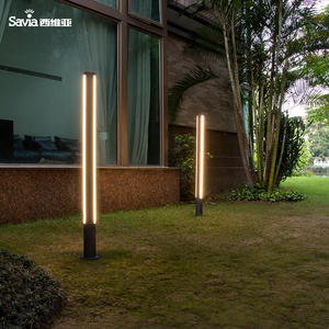 Lámpara de Poste Decorativa Savia para Exteriores, Impermeable IP44, 9w, 3000K, Aluminio y PC, Luces LED para Jardín, Patio y Césped - Product Image 4