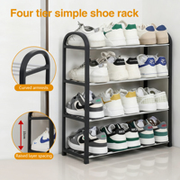Vente en gros de étagère à chaussures assemblée à plusieurs niveaux étagère de rangement en métal pour entrée de maison organisateur de rangement intérieur multifonctionnel