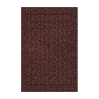 Un tapis brun vintage à motif floral oriental, un tapis traditionnel à bordures, adapté au salon