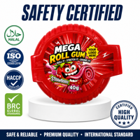 Noviteitenroltape Kaugomdispenser Rekbare Kauwgomrol 3 Fruit Smaken 40g Kinderen Leuk Snoep Speelgoed OEM Aanpasbaar