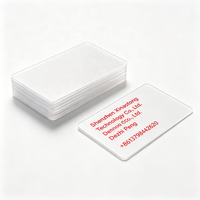 Carte de visite en PVC transparent effet cristal, sérigraphiée et gaufrée, avec code-barres magnétique, personnalisable pour les badges d'employés de bureau