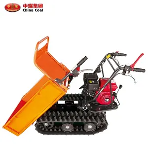 Hand-held Rubber Crawler Transporter For Garden Agricultural Mini Dumper Gasoline Engine