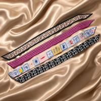 Écharpe carrée en soie à motifs multiples, impression numérique, design personnalisé d'usine, avec logo personnalisé, formelle, pour une utilisation en extérieur en toutes saisons