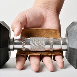 Ztc478 <b>Leather</b> Four Finger Palm <b>Protector</b> For Fitness Pull Ups Non Slip Wear Resistant Unisex Support - Product Image 2