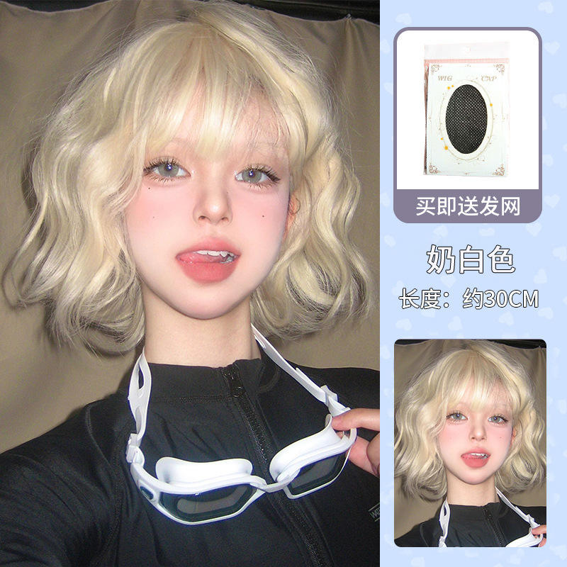 30 ซม. [สีแพลตตินัมโกลด์] มาพร้อมตาข่ายคลุมผม