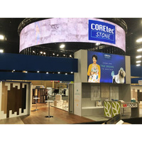 Grand écran d'affichage numérique circulaire à LED souple P3mm pour l'intérieur, écran mural vidéo, panneau d'affichage circulaire géant à vendre
