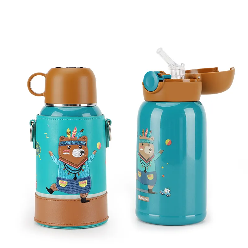 BPA FREE 550ml Niedliche Edelstahl Kinder Wasser flasche Doppelwandige vakuum isolierte Thermoskanne für Kinder