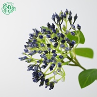 Bouquet de fleurs artificielles d'hortensias et baies aux couleurs mélangées, toucher réel, en soie, pour mariage, décoration de centre de table ou de vase