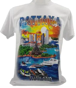 Футболка Pattaya Thailand Size M, 100% хлопчатобумажная, тайский Оригинальный графический дизайн, Высококачественная печать на экране