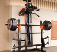 Ensemble d'haltères de remise en forme à domicile pour rameur à haute traction banc d'haltérophilie pliable multifonctionnel avec support de rangement en fer poids libres