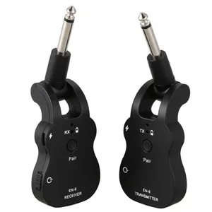 Transmissor e receptor para guitarra elétrica, transmissor e receptor sem fio recarregável uhf, sistema sem fio para violão, em oferta, 2022