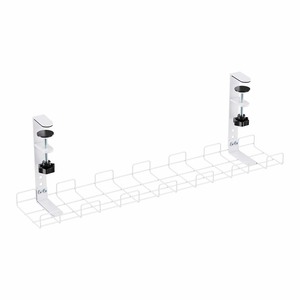 CC11-14-2 Bandeja Metálica para Organización de Cables Bajo Escritorio, con Abrazadera de Montaje, Cesta de Malla para Almacenamiento en Oficina y Hogar - Product Image 5