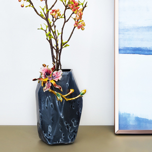 Vasi di RORO Fiore Moderno di Lusso Decorativo per la Casa <span class=keywords><strong>VANESSA</strong></span> FLORA Serie S Dimensioni Blu di Vetro Fresco Vaso di Fiori a secco per la Decorazione della Casa - Product Image 6