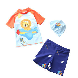 Enfant en bas âge <span class=keywords><strong>et</strong></span> bébé garçon maillots de bain 3 pièces Rashguard tronc <span class=keywords><strong>et</strong></span> chapeau ensemble maillot de bain pour garçon maillot de bain pour enfants - Product Image 5