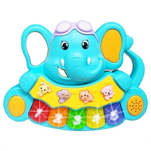 Jouet musical Montessori en forme d'éléphant, clavier électronique pour l'apprentissage précoce, instrument éducatif de dessin animé pour bébés et tout-petits - Product Image 3