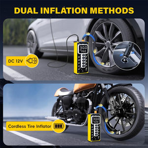 Nouveau design de compresseur d'air portable transparent DC12V et sans fil, arrêt automatique, gonflage rapide, pompe à pneu avec lumière LED - Product Image 5