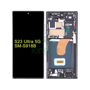 OLED LCD מסך מגע תצוגת החלפת Pantalla לסמסונג גלקסי S23 Ultra 5G SM-S918B מלא Digitizer עצרת עם מסגרת