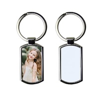Hot Selling Promotion Custom ized Design DIY Schlüssel ring Sublimation Blank Metall Rechteck Schlüssel bund