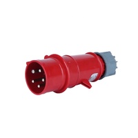 Prise industrielle triphasée IP44 380V 5 broches 16A avec entrée de câble à couvercle tournant ZNG-0152