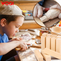 WOQI Bois de Tilleul Brut Écologique pour Artisanat Naturel, Fournitures d'Art DIY pour la Sculpture, Décoration Intérieure et Cadeaux de Fêtes