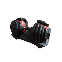 Haltères réglables en acier et plastique de haute qualité Helfit, 24 kg, avec logo personnalisé, pour la remise en forme et la musculation à domicile