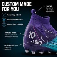 Chaussures de football professionnelles pour hommes, crampons de football personnalisés, contrôle du ballon de haute qualité, tige en maille, semelle extérieure en TPU, FG AG multi-terrains