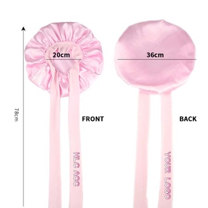 HLC Cuffia Personalizzata con Logo, Nome Personalizzato, Cuffia Designer per la Cura dei Capelli, Fascia per Dormire, Cuffia in Raso per la Festa della Mamma - Product Image 3