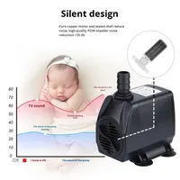 Pompe submersible noire à vente chaude, silencieuse, changeur d'eau à recirculation, petite fontaine pour étang, rocaille, aménagement paysager, boîte à eau pour animaux de compagnie